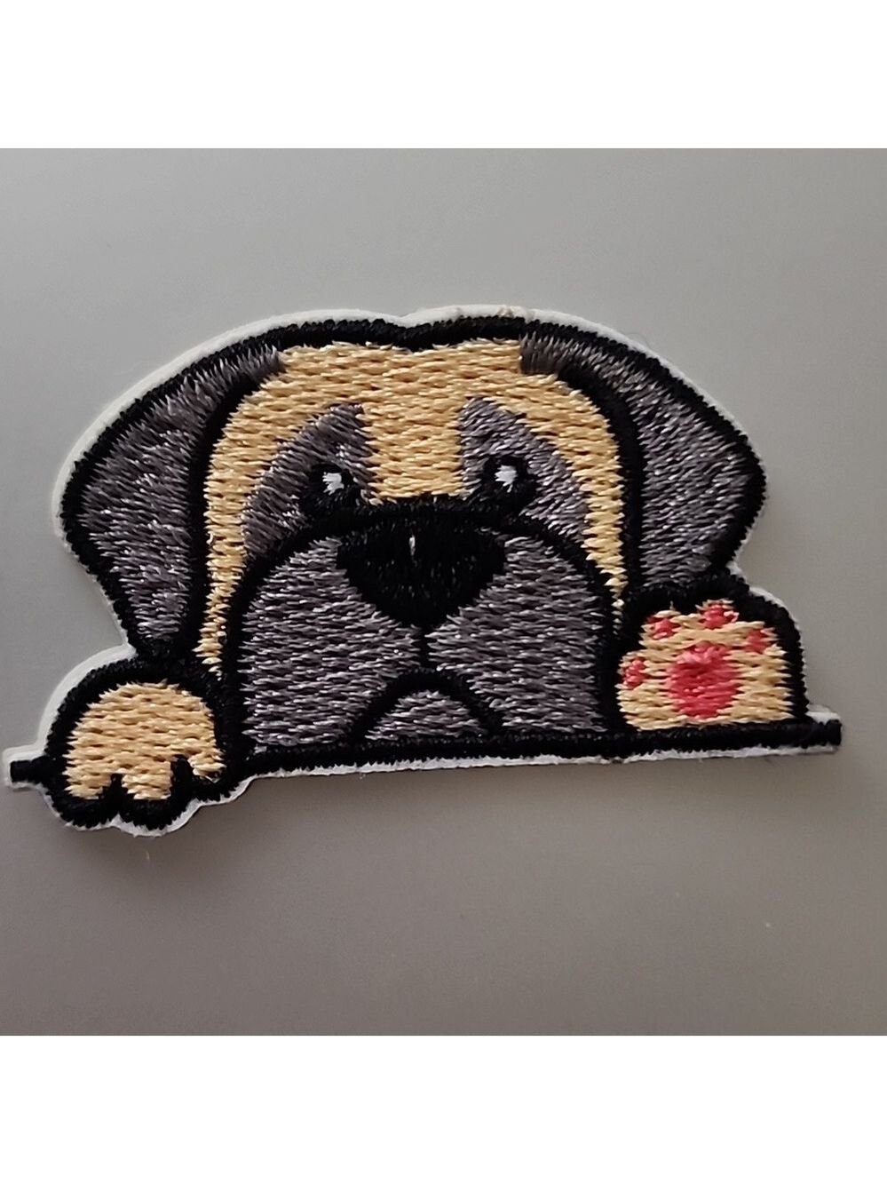 Peekaboo Dog Iron on Patch